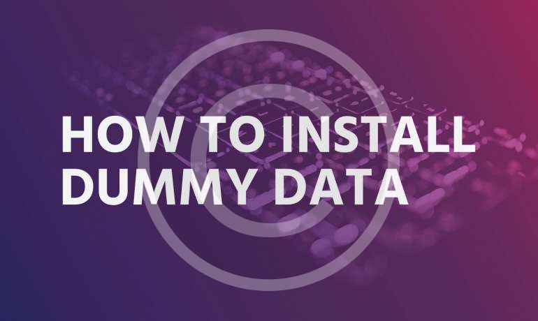 How to install dummy data